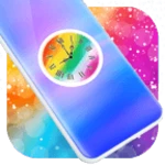 colorful clock live wallpaper android application logo